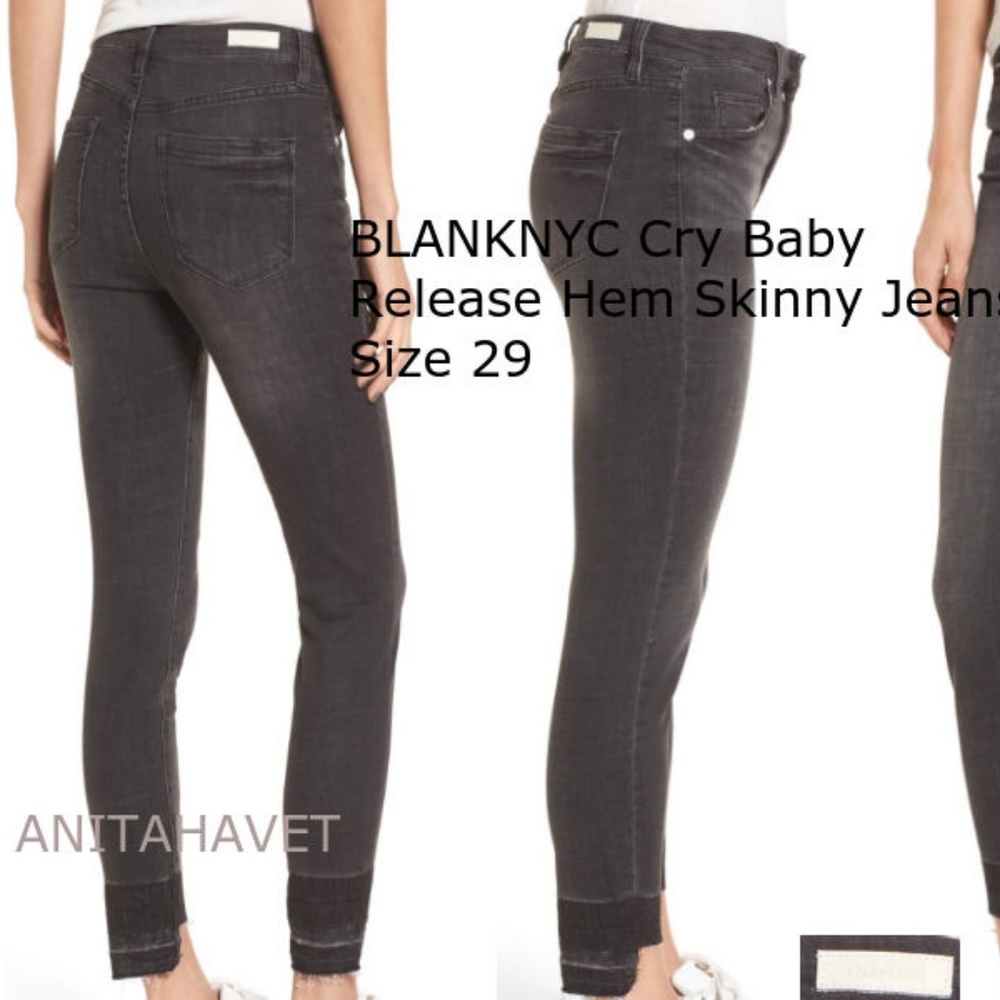 BLANKNYC Denim Cry Baby Release Hem Skinny Jeans